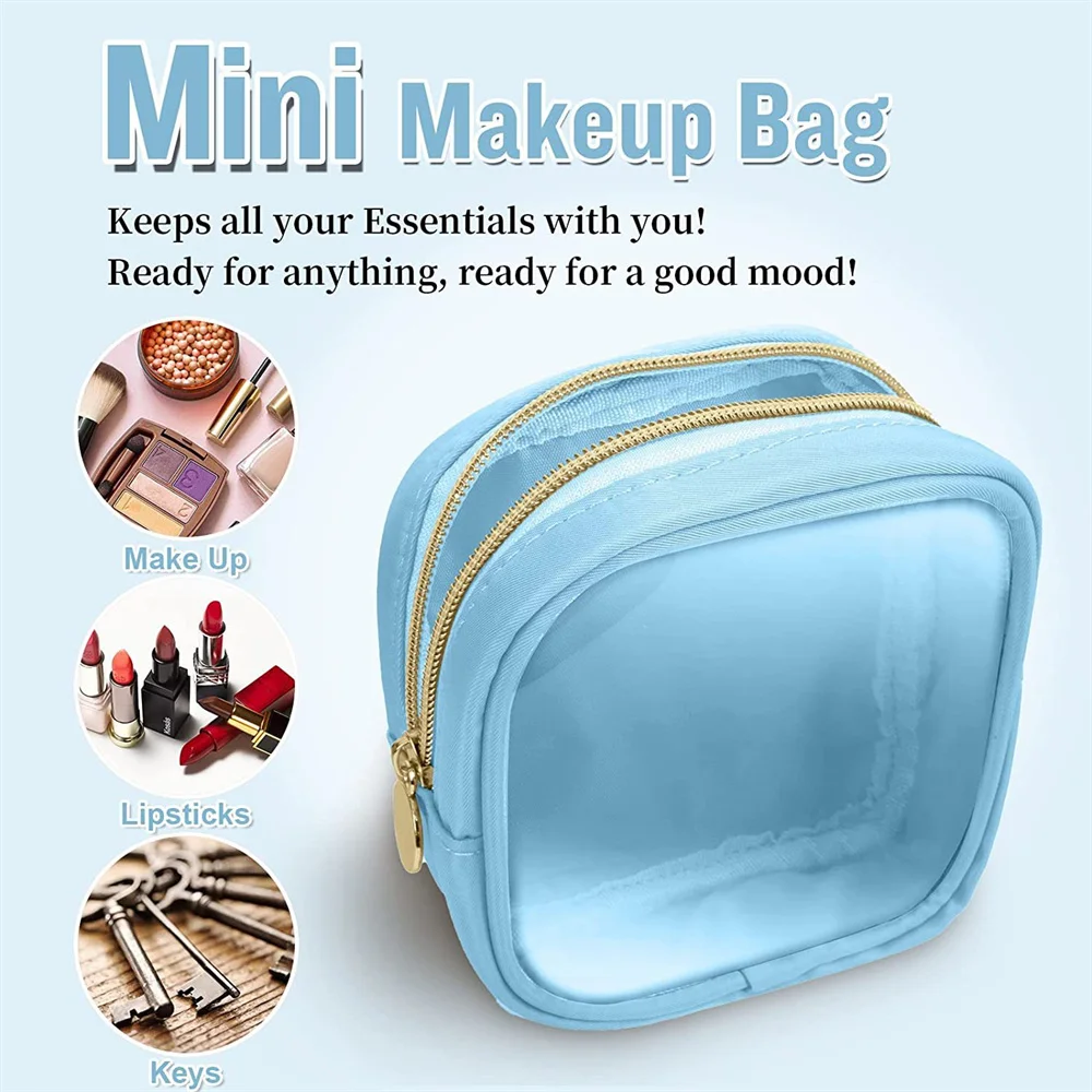 Transparent Waterproof Cosmetic Bag Women PVC Mini Storage Pouch Travel Portable Toiletry Case Multi-Function Makeup Organizer 3