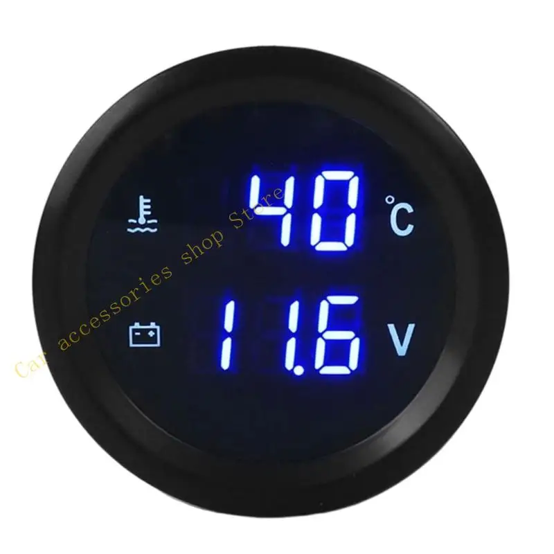 자동차 트럭 보트 12V 24V용 전원 모니터가 있는 2인치 52MM 디지털 수온 표시기