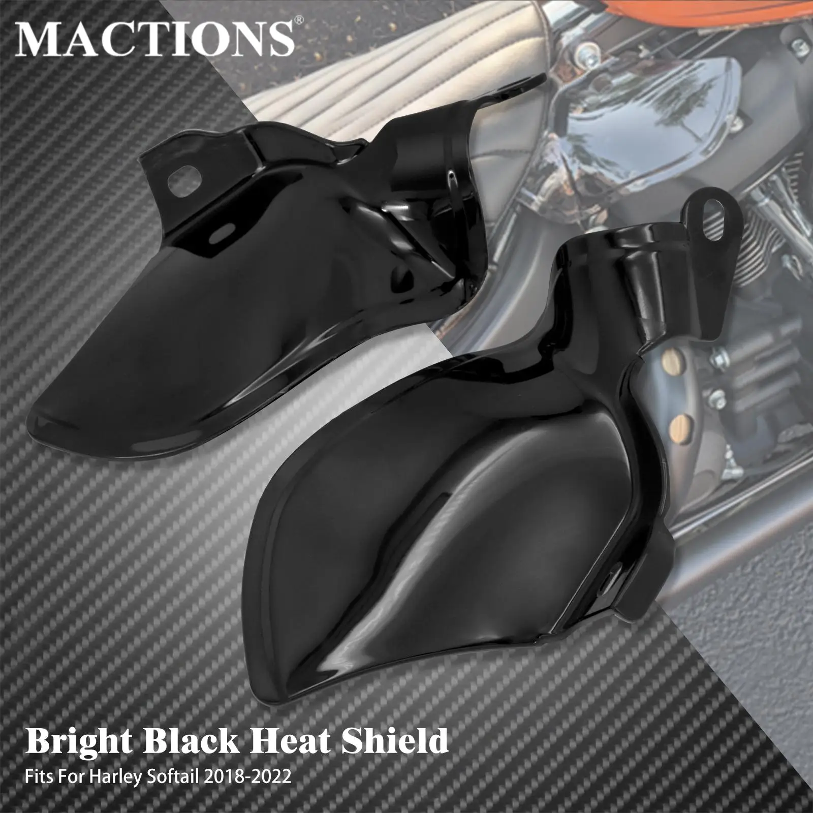 Moto Abs Sella Scudi Air Heat Deflettore Nero Brillante Per Harley Softail Fat Boy Breakout Slim Street Bob 2018-2022