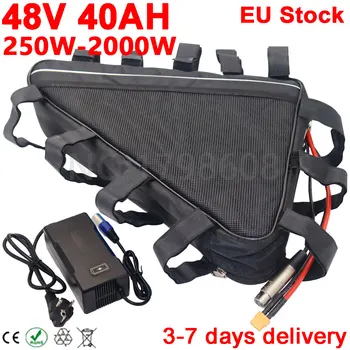 Triangolo batteria Ebike 36V 52V 48V 20Ah 25Ah 30Ah 35Ah 40Ah 50Ah per bicicletta elettrica Escooter 350W 500W 750W 1000W 1500W 2000W