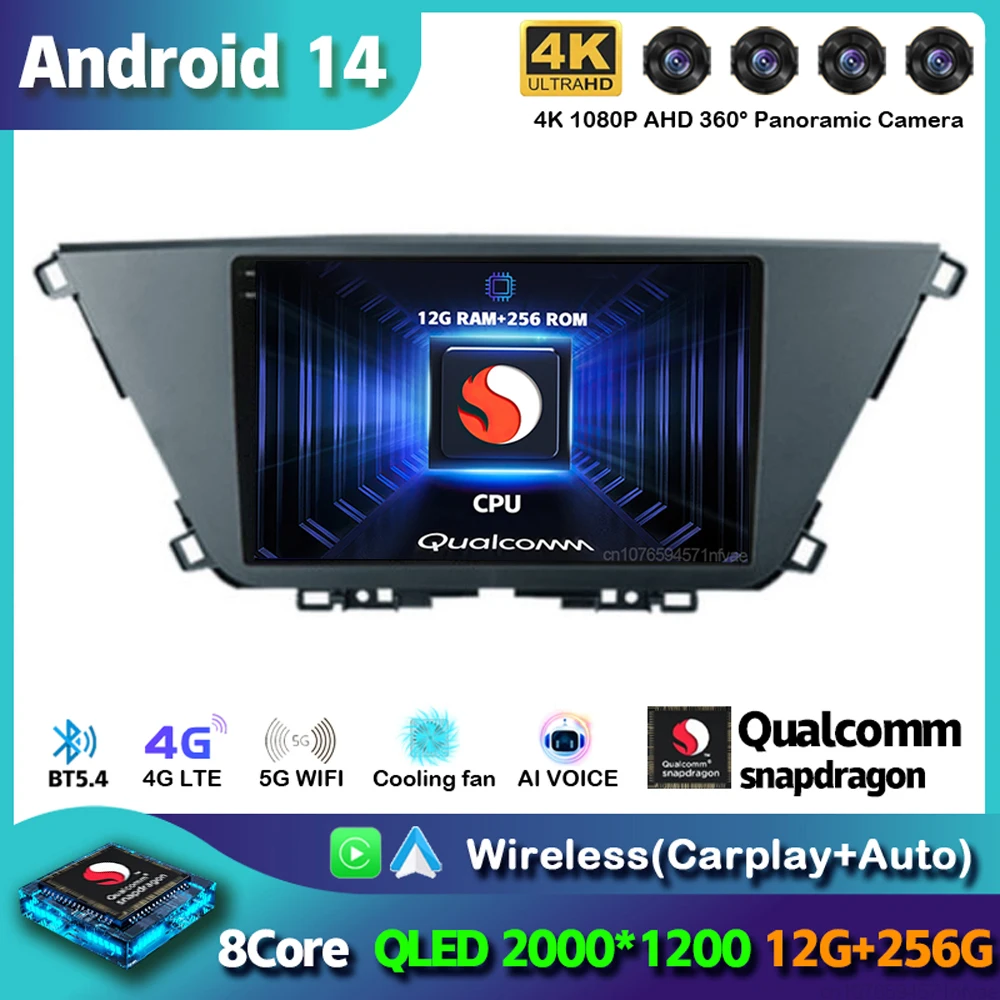 

Android 14 Wireless Carplay Auto Car Radio For Kia Carens KY 4 IV 2022 2023 Multimedia Video Player GPS Navigation Stereo Audio