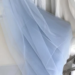 Elegant Blue Burgundy Soft Tulle Fabric for Wedding Celebrations and DIY Projects (Pale Blue)