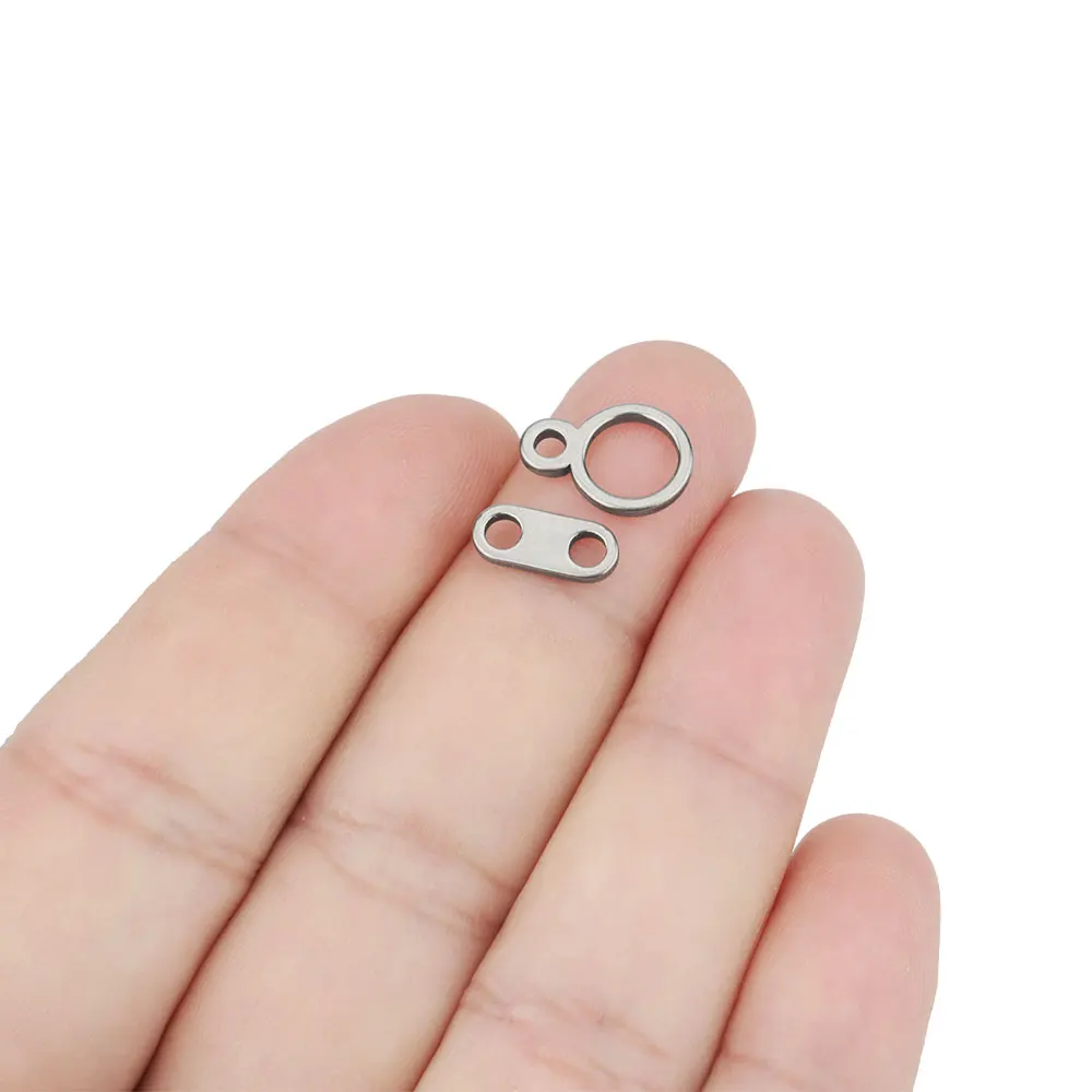 2PCS DIY Titanium Alloy Accessories Connector Keychain Zipper Necklace Pendant Accessory Ultra-Light Outdoor Small Tool titanium keychain