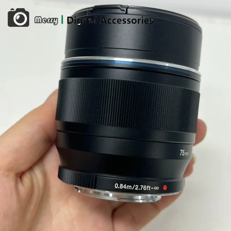 올림푸스 M.Zuiko 디지털 ED 75mm F1.8 렌즈 마이크로 포서드 M43 인물 사진용 프라임 카메라 렌즈 95% 새 상품