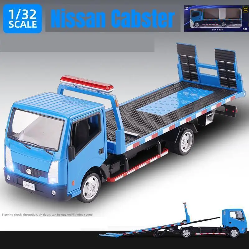 1/32 Nissan Cabstar Trailer Platform Truck Toy Car Diecast Matal