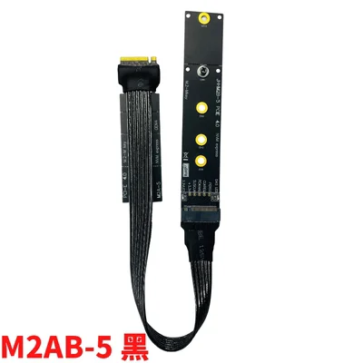 Fio Adaptador Ssd de Alta Velocidade Blindado Prateado Nvme M-key Pcie Extensor 4.0x4 Protocolo Nvme M.2 22110 Gen4 30awg 64gbps - Imagem 6
