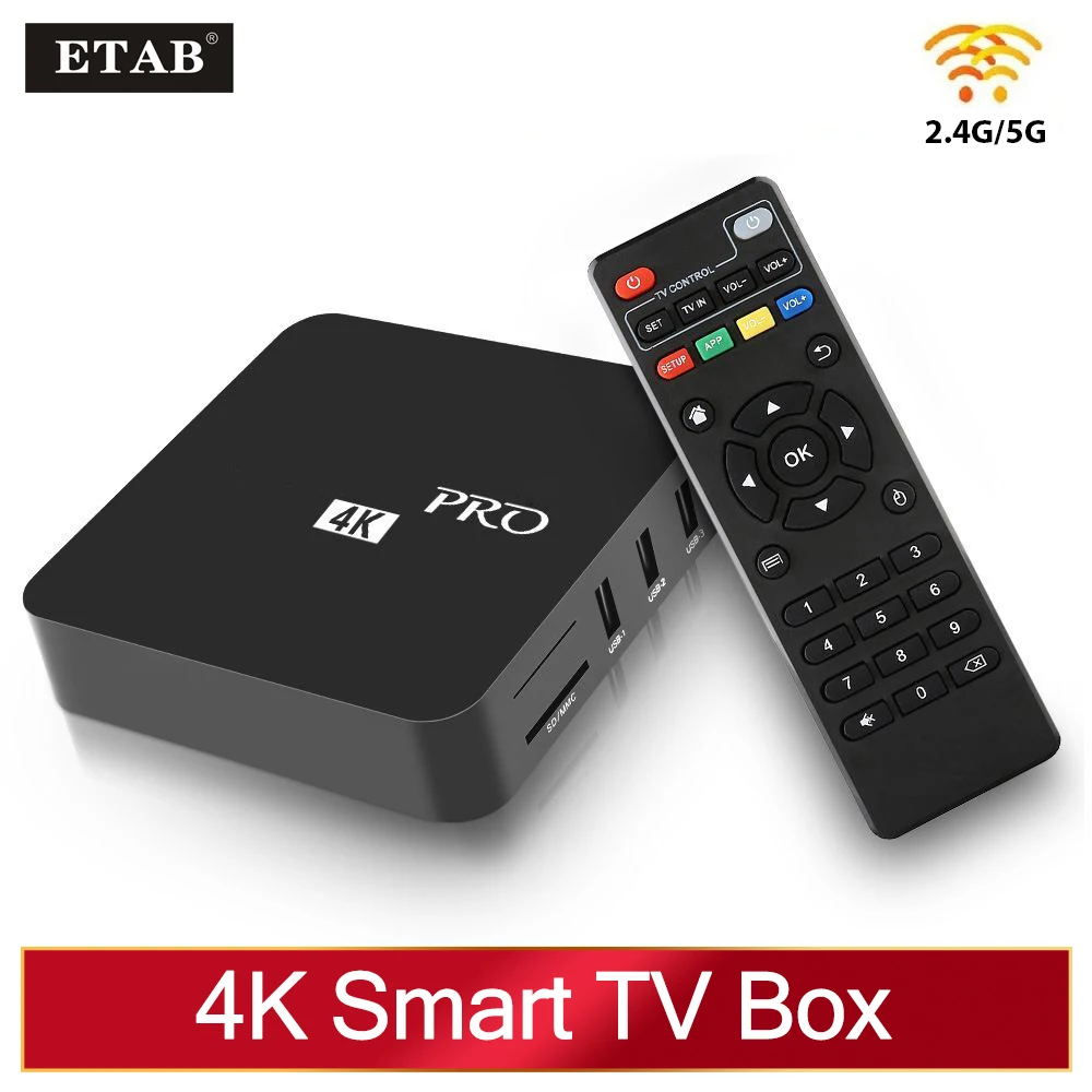 Smart TV Box Android 2.4G&5G WiFi 1GB RAM 8GB ROM 3D Youtube Media Player 4K Global Version