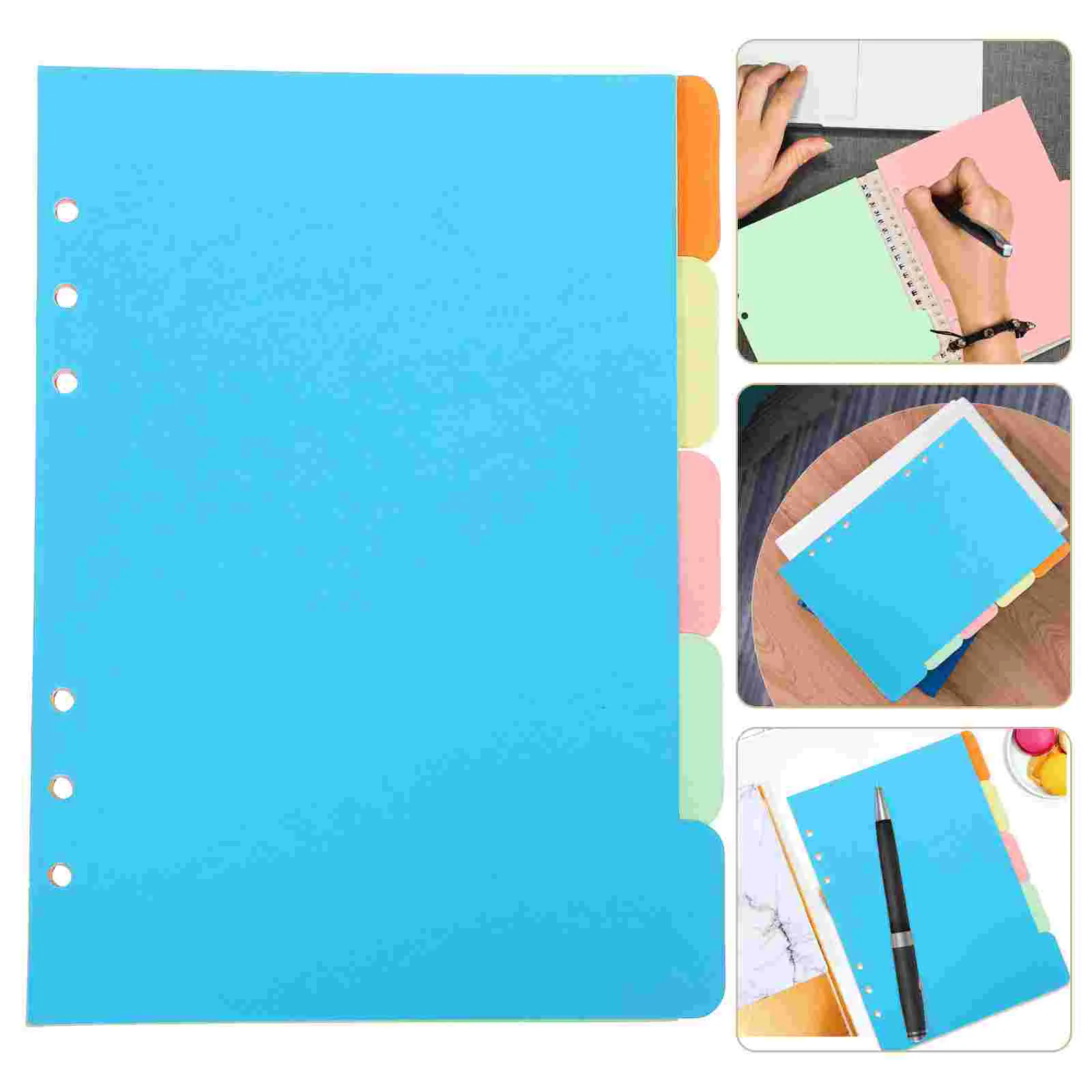 

18 Pcs A5 Index Separator Page Labels Notebook Tab Dividers Colored Binder Paper Notepad Markers Tabs