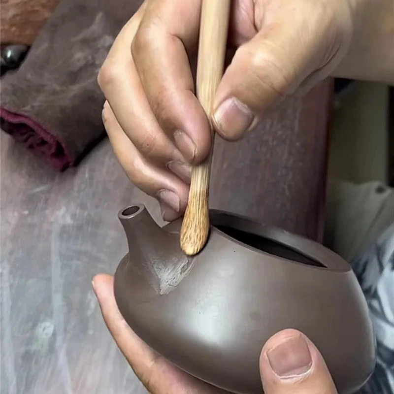 Pottery Purple Clay Pot Making Special Tools DIY Handmade To Make Ceramic Teapot Cleaning Teapot Inner Wall Scraping Bottom Tool