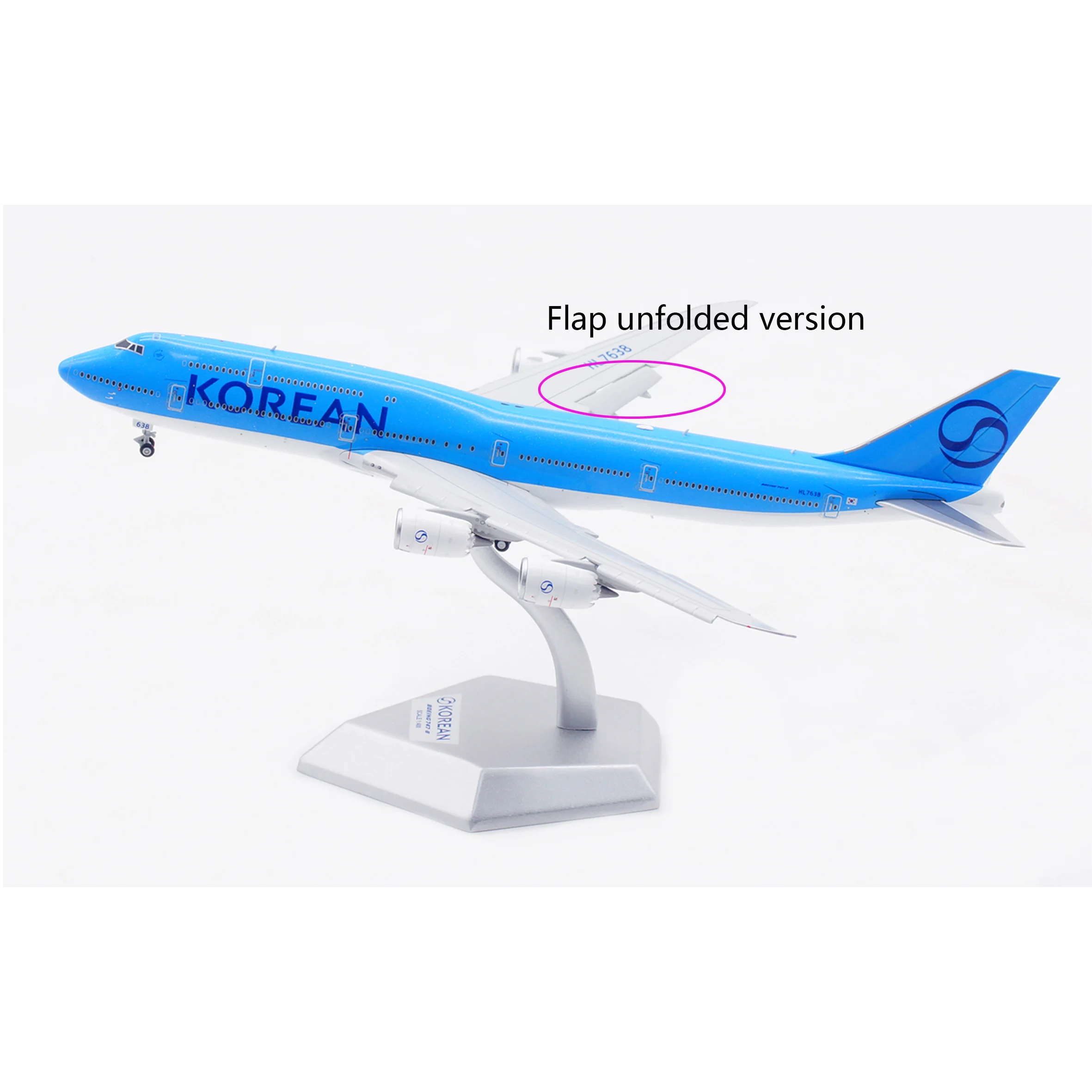 HX 1/400 Korean B747-8i aircraft model HL7638 new livery (regular