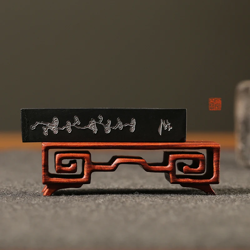 

Деревянная китайская чернильная подставка, деревянная подставка для ручек для китайской каллиграфии, украшение, чернильная станция, четыре сокровища кабинета
