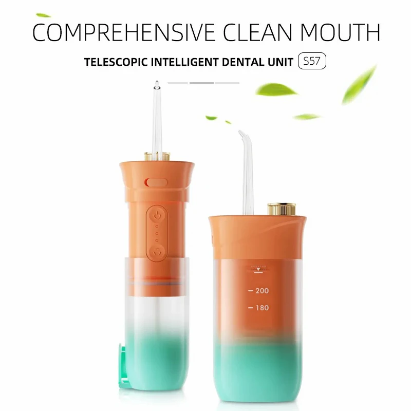 

Oral Irrigator Portable Dental Water Flosser USB Rechargeable Water Jet Floss Tooth Pick 4 Jet Tip 220ml 3 Modes IPX7 1400rpm