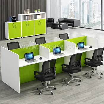 모듈식 사무실 책상, 콜센터 직원 작업 테이블, 사무실 큐비클 워크스테이션 파티션, 모던한 디자인, 4 좌석