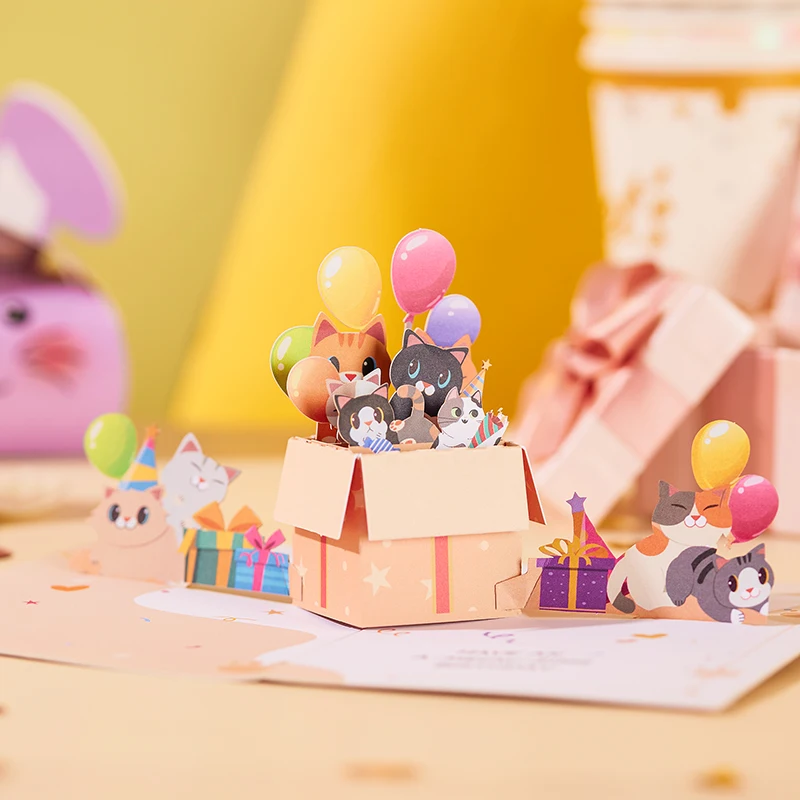 Cute Cat Pop up Birthday Cards 4 | Cute Cat Pop up Birthday Cards 4
