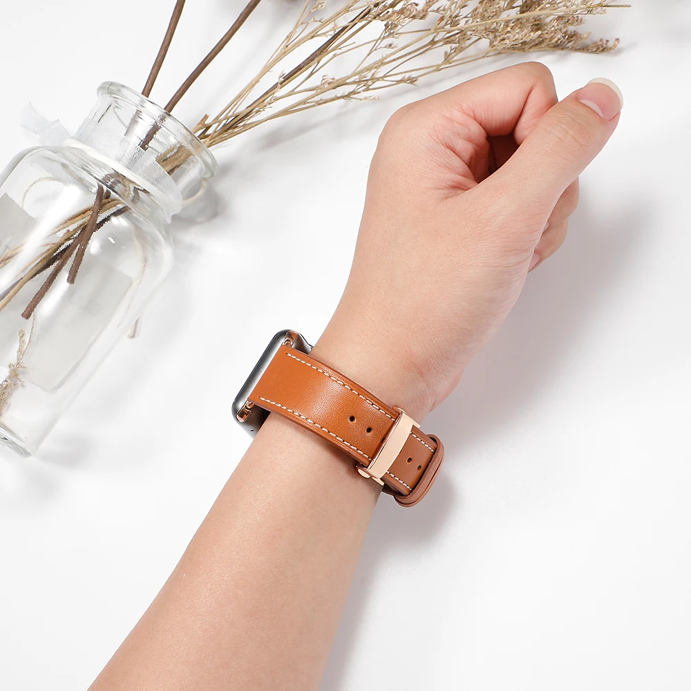 Premium Leather Watch Straps - Elegant Wristband Bracelet
