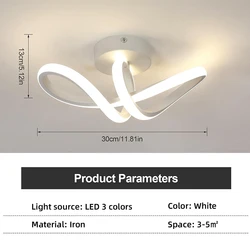 Sleek LED Ceiling Light Fixture (WHITE)
