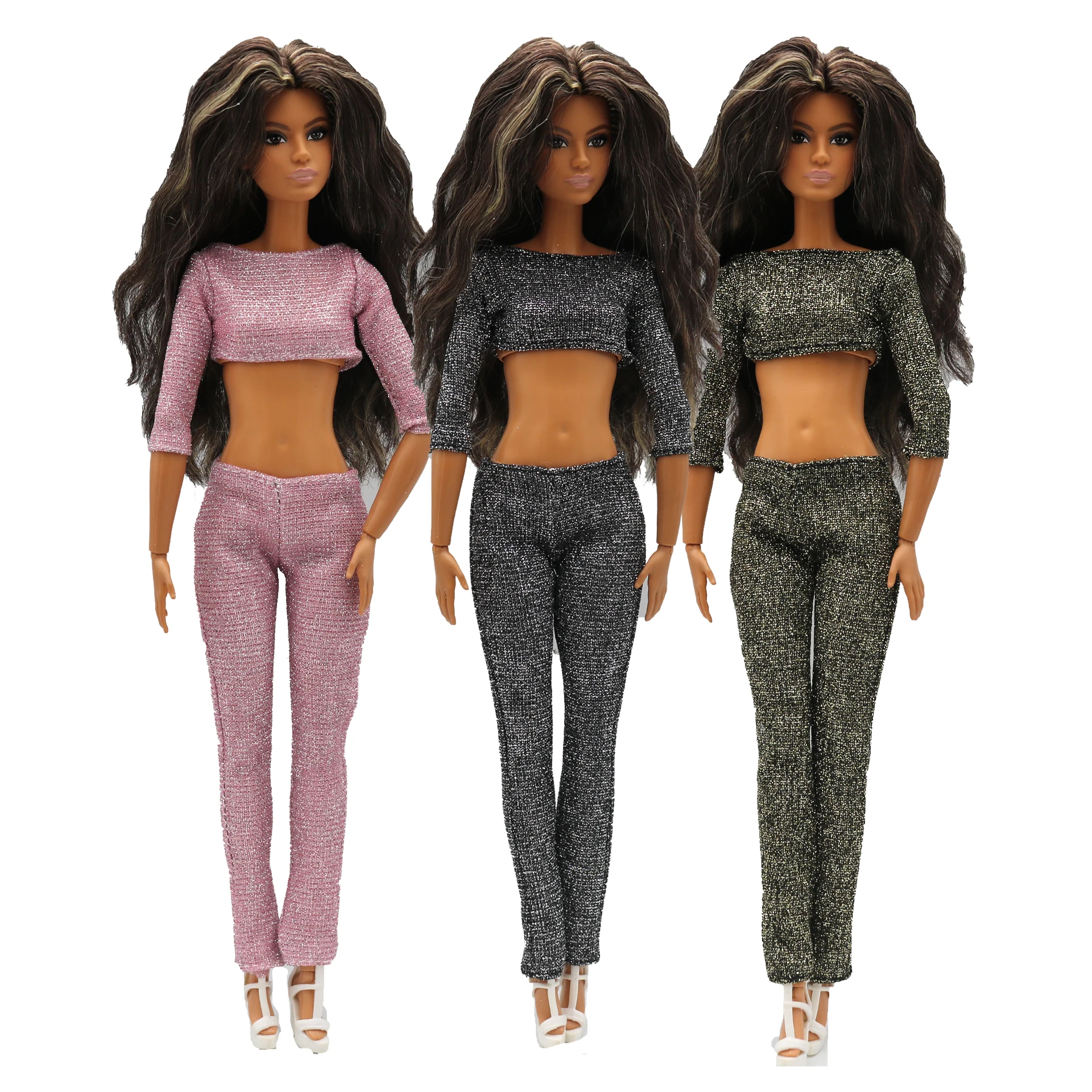 Camiseta corta ostentosa para muñeca Barbies, ropa de uso diario, accesorios, 30cm, 1/6