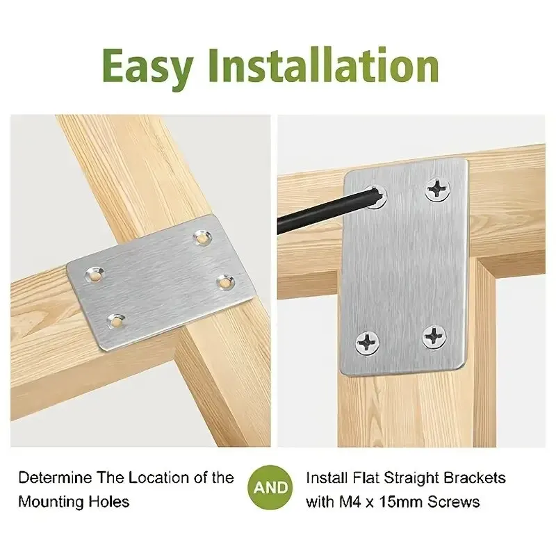 10Pcs Stainless Steel Angle Code Fixing Bracket Iron Plate for Furniture Quick Links stainless steel angle bracket angled furniture hardware furniture hardware angle connector angle bracket