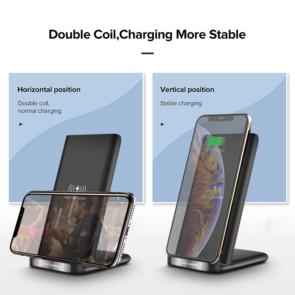 wireless charging stand 30W Qi Wireless Charger Stand Fast Charging Dock Station For iPhone 12 11 Pro X XS Max XR 8 Samsung S20 S10 Xiaomi Phone Holder fast wireless charger