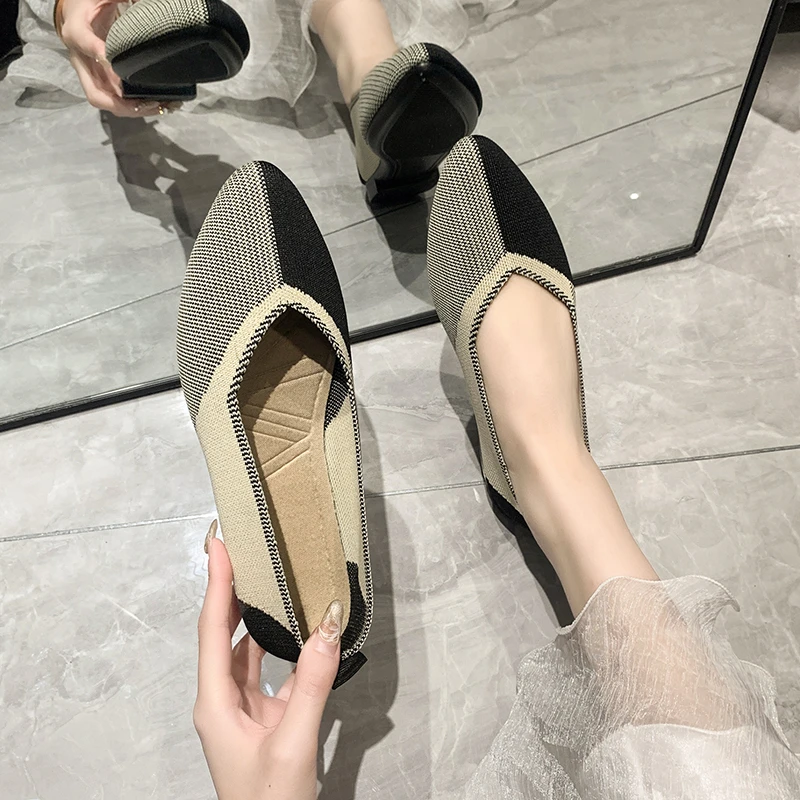 

Gentle Wind Pointed Toe Shallow Mouth Fashion Low Heel Shoes Spring 2023 New Fabric Korean Version Intellectual Doudou Shoes Gir
