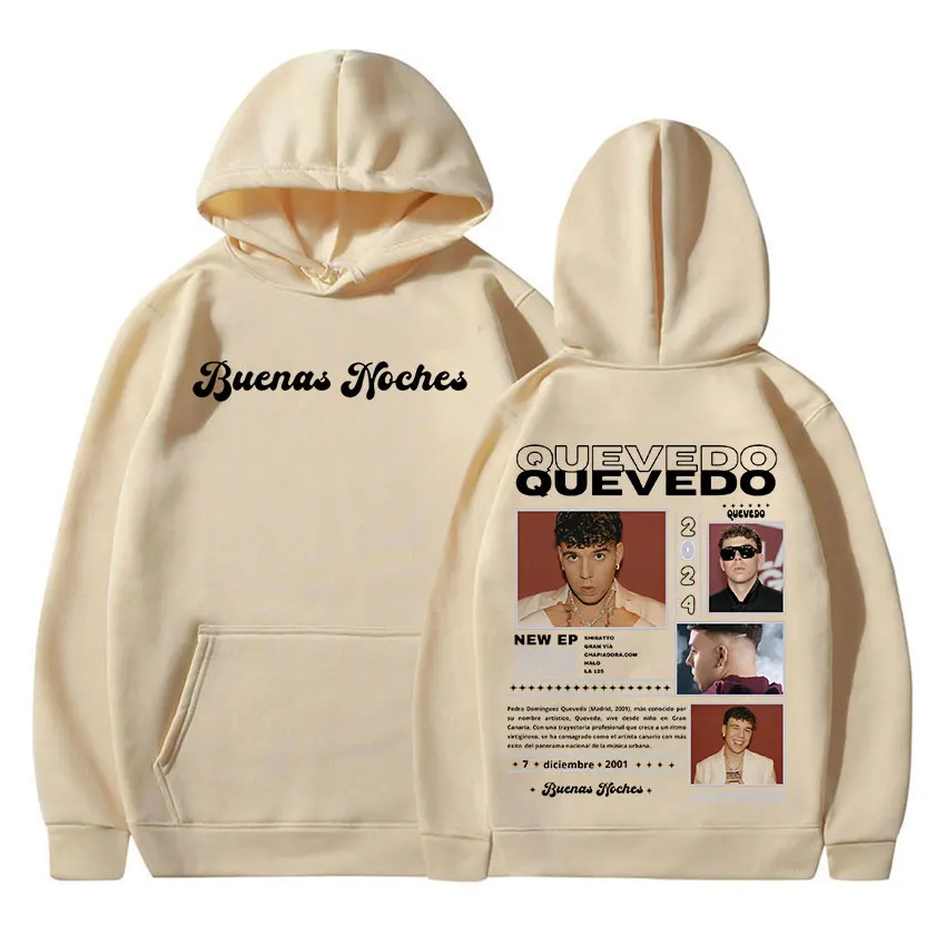 Rapper QUEVEDO Tour 2024 Graphic hoodie Men's Women Hip Hop Fashion pullover Sweatshirt y2k harajuku Oversized hooded Streetwear 5