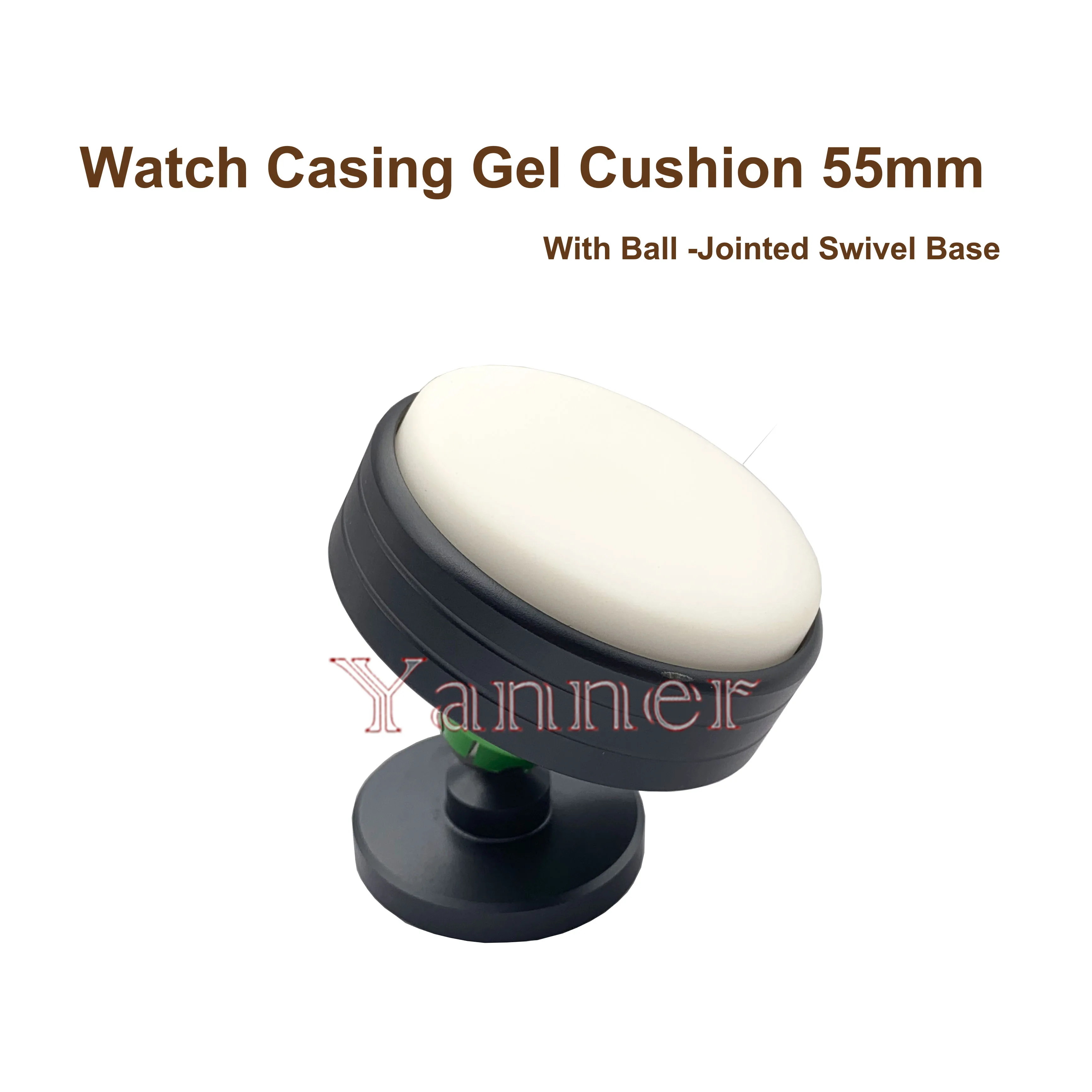55MM Watch Casing Gel Cushion Plastic Protection Pad Movement Base Scratch-Proof with swivel base Watch Repair Tools Accessory