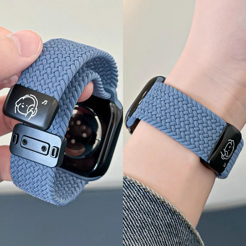 Braided Nylon Strap Band with Magnetic Buckle Bracelet