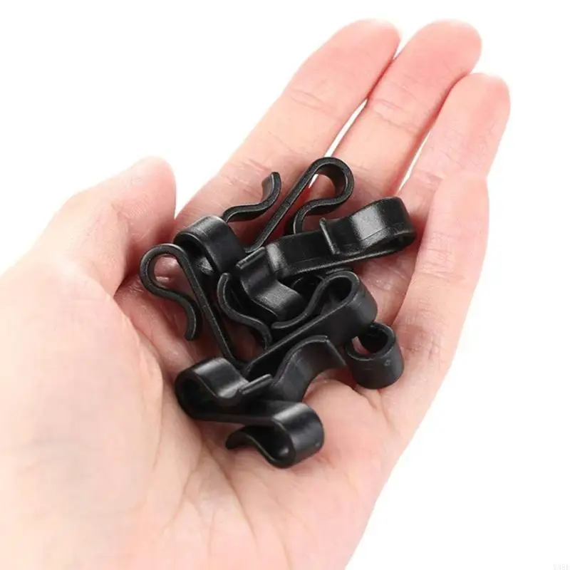 10/50Pcs Christmas Light Clip Plastic Outdoor Gutter Hook Reusable S Hooks