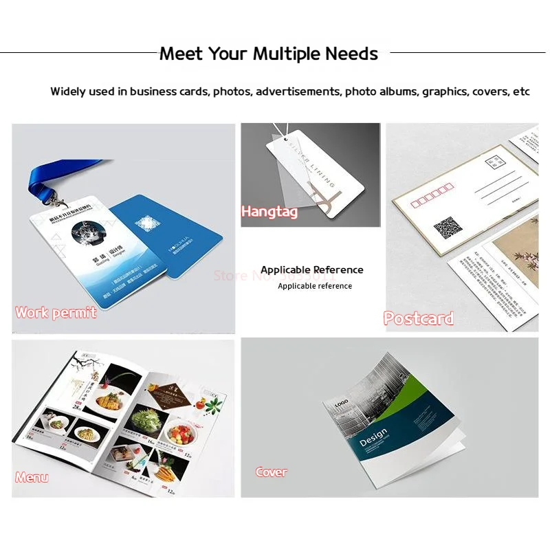 Matte Double-Sided Coated Paper 50sheets 180g-300g A3 White Cardboard Print Shop Material Inkjet Printing Business Card Paper