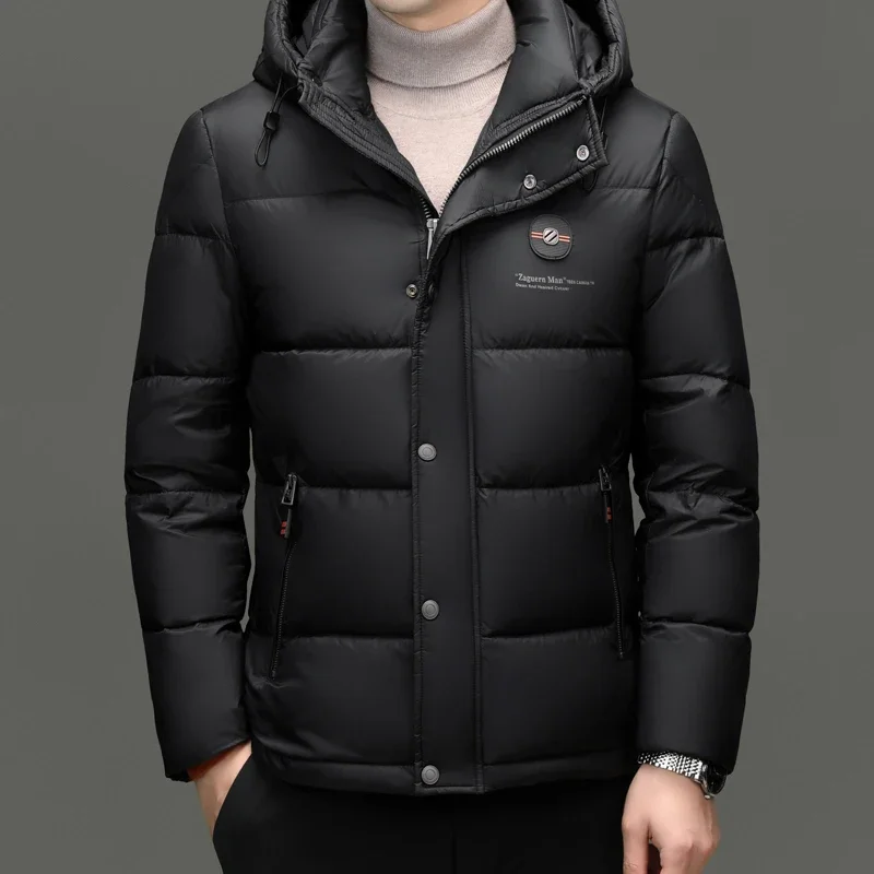 thumbnail image 1 of Chaqueta corta de plumón, ropa de diseñador, chaquetas con capucha para hombre, chaquetas acolchadas ligeras, abrigo informal de plumón de pato para hombre, abrigo de invierno para hombre, 1 of 4
