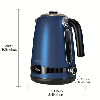 1pc 1.8QT Electric Kettle, US Plug, Temperature Control With 7 Heat Settings & LED Display,   (1100W) , Kitchen and home 2