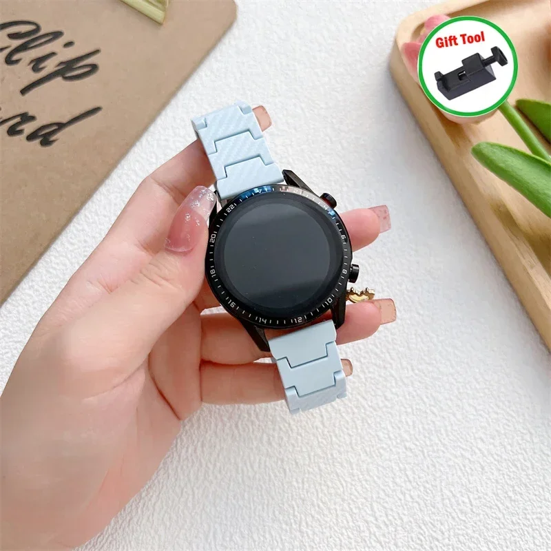 Carbon Fiber Watch Band - Premium Link Bracelet, 20mm/22mm Strap