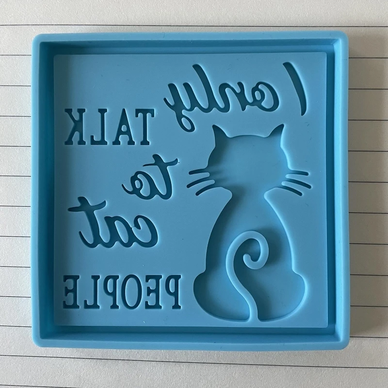 

Rectangle Decoration Silicone Molds for cat Net Coaster Epoxy Resin Molds Trays Casting Molds DIY Making Crafts Decor