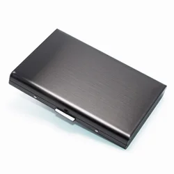 RFID Secure Aluminium Cardholder - Slim, Minimalist & Portable Wallet with Large Capacity (Black)