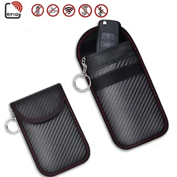 1 scatola di schermatura del segnale chiave dell'auto pacchetto di telecomando Gabbia Faraday pacchetto di schermatura Rfid senza chiave accessori per auto
