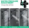 Hand-held spray combination and adjustable extension arm / 3-way flow regulator/shower system, high pressure rain hose 2