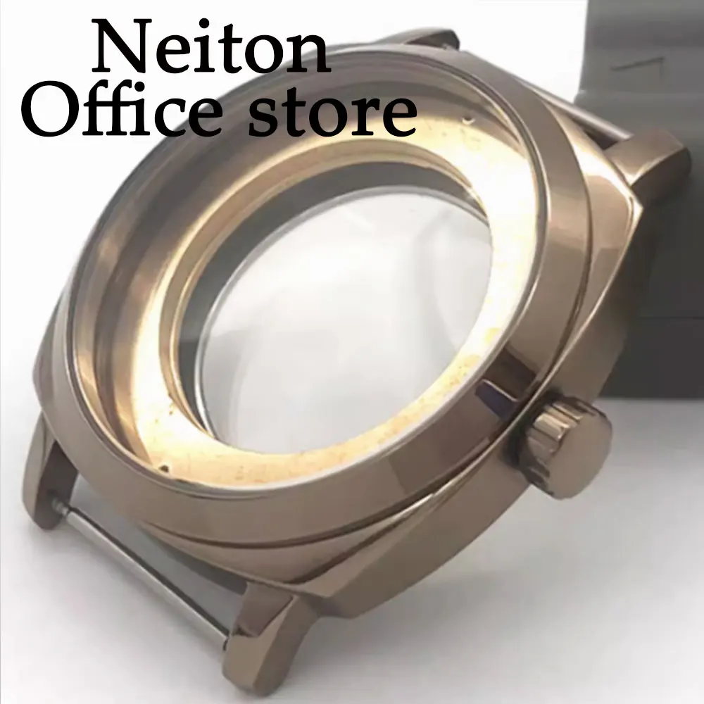 NEITON Elegant 42mm Stainless Steel Watch Case - Silver, Black, and Rose Gold