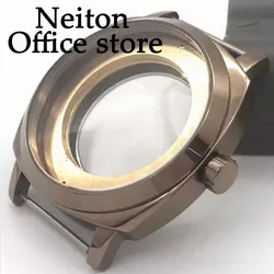 NEITON Elegant 42mm Stainless Steel Watch Case - Silver, Black, and Rose Gold - Miyota8215 (Bronze colour)