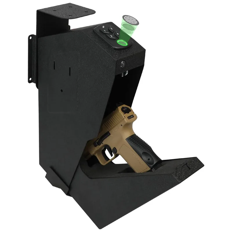 

Автоматический вытяжной и подвесной ящик для пистолета, скрытые сейфы для дома, биометрический ручной пистолет для отпечатков пальцев, автоматически открывающийся стальной Сейф для хранения