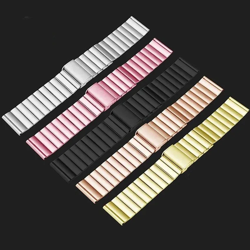 Elegant Stainless Steel Metal Strap, 20mm 22mm Band Bracelet