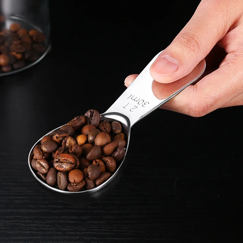 Measuring Spoon Coffee Scoop Stainless Steel Tablespoon Measuring Scoop Coffee Bean Sugar Powder Measure Spoon Kitchen Tools