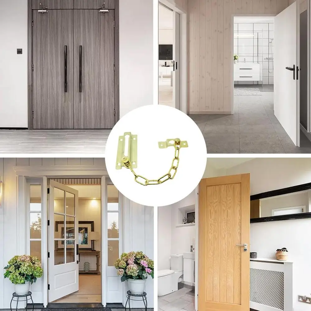 Description Picture 6 of itemSecurity Door Chain Guard Rust-Resistant Metal Chain Locks Door Lock Security Chain Anti-Theft Latch Chain Lock Thickened Door