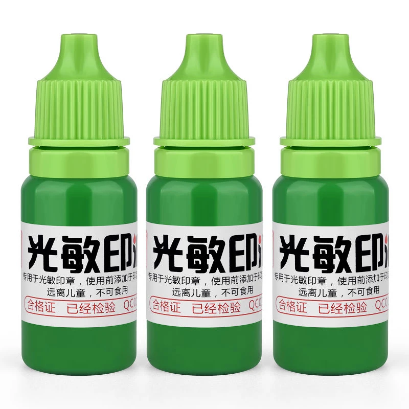 10ml Waterproof Ink for Clothing - Blue, Red, Black - Ideal for Student and Kids' Name Stamps