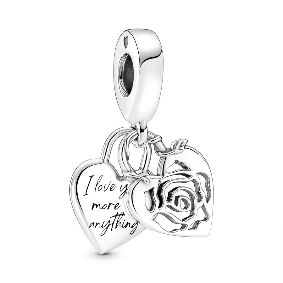 Puzzle Piece Hearts Splittable Friendship Dangle Charm Bead Fit Original 925 Sterling Silver Pan Bracelet Jewelry beads charms charm jewelry sterling silver jewelry charm bead silver charm bracelet sterling silver beads beads jewelry silver charm bead sterling silver beads charm silver bead bracelet