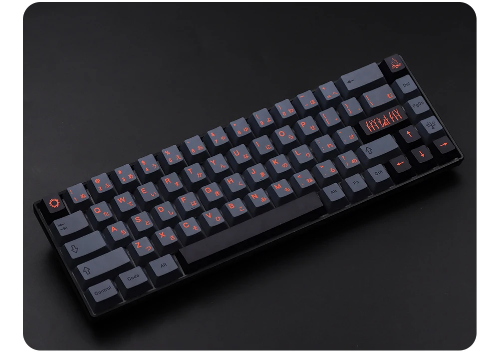 pbt 5-side tintura sublimação teclado mecânico keycap para mx switch 61 63 64