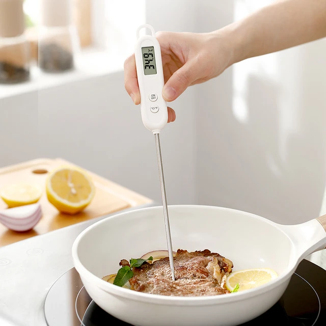 Thermomètre alimentaire à sonde en acier inoxydable, température de l'eau  de cuisson biberon à utiliser