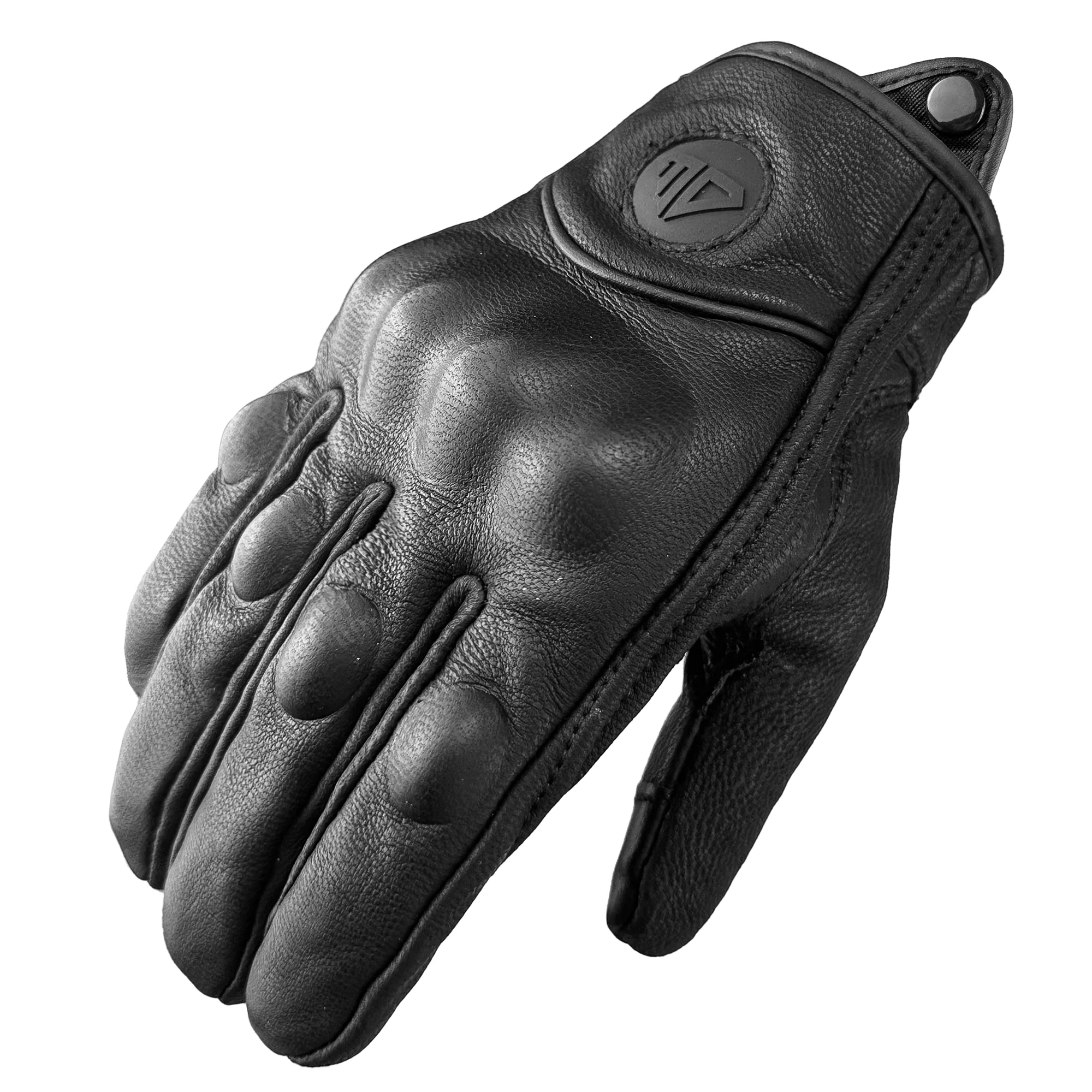 

Motorcycle Leather Gloves Perforated Road Moto Full Finger Glove Men Touch Screen Motorbike Motocross Perforation Knight Driving