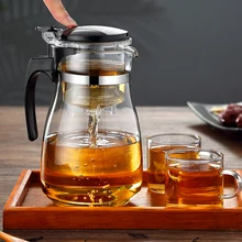 HMLOVE szkło odporne na ciepło czajnik czajnik do pu-erh zaparzaczem chiński Kung Fu Teawear zestaw wysokiej borokrzemianowe pogrubienie podgrzewany garnek