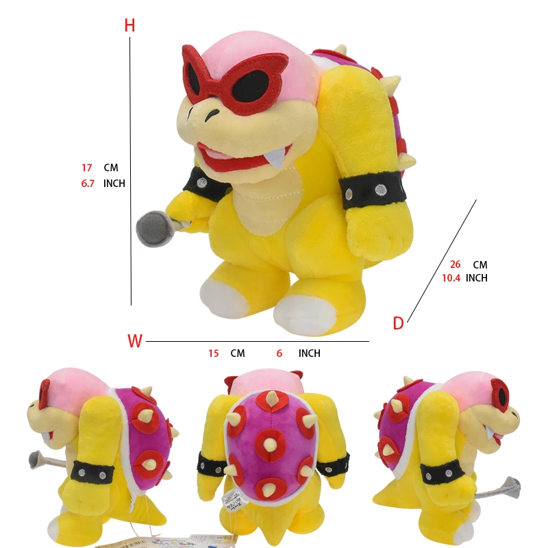 thumbnail image 1 of 25 Styles Super Mario Bowser Koopa JR Ludwig Roy Morton Anime Figures Gaming Peripherals Soft Stuffed Plush Toys Christmas gift, 1 of 5