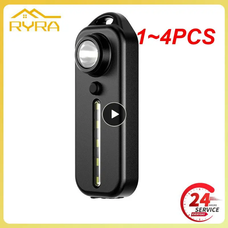 

1~4PCS C-type Rechargeable Tail Lamp Led Portable Flashlight Waterproof Emergency Flashlamp Cycling Running Riding